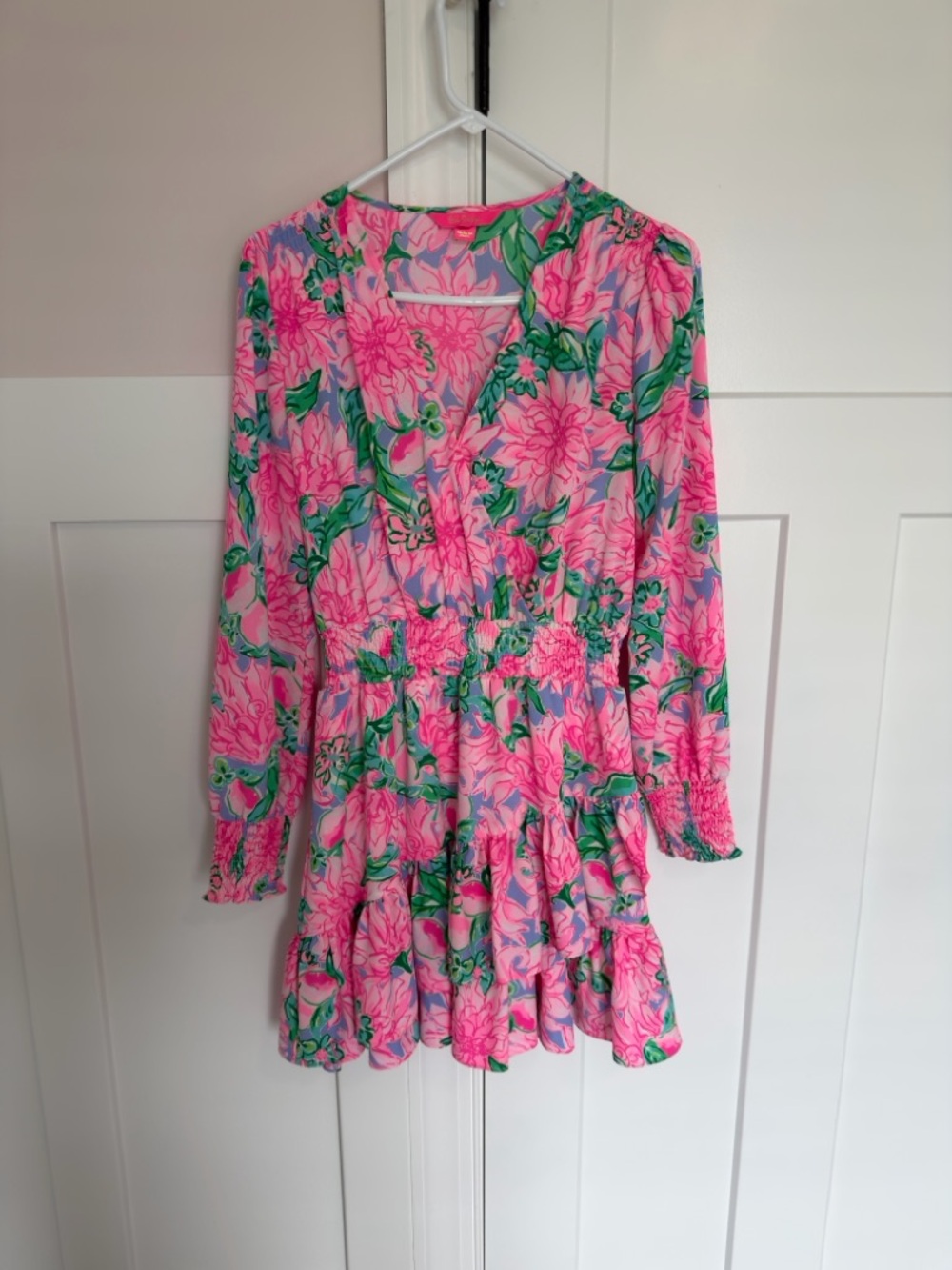 Lilly Pulitzer Cristiana Stretch Pink Blossom “Try Your Zest” Dress Size 2